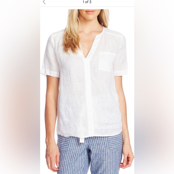 Vince Camuto linen top , size S , baby pink , new with tags 🏷️ - Picture 2 of 6